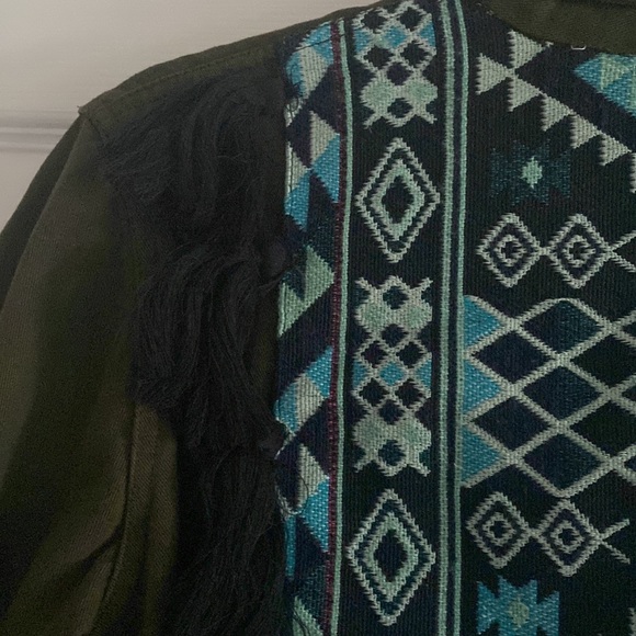 Beautiful Stories/Anthropologie Inika Olive Green Utility Jacket - Size XSmall - Picture 11 of 13